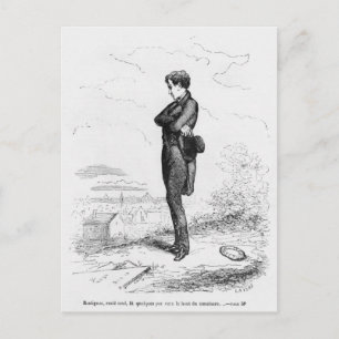 Carte Postale À gauche, Rastignac a marché quelques pas