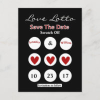 Carte postale à gratter DIY Lotto Save the Date