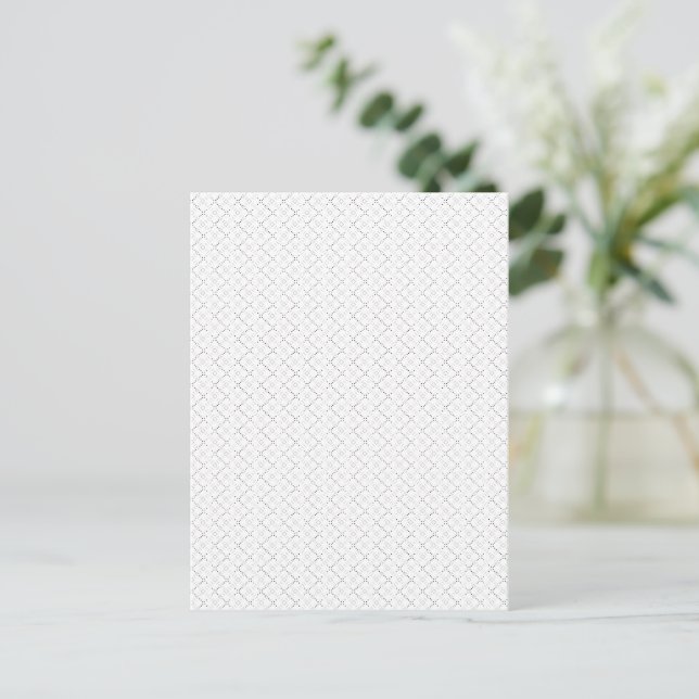 Carte postale à grille transparente | Texte de des (Debout devant)