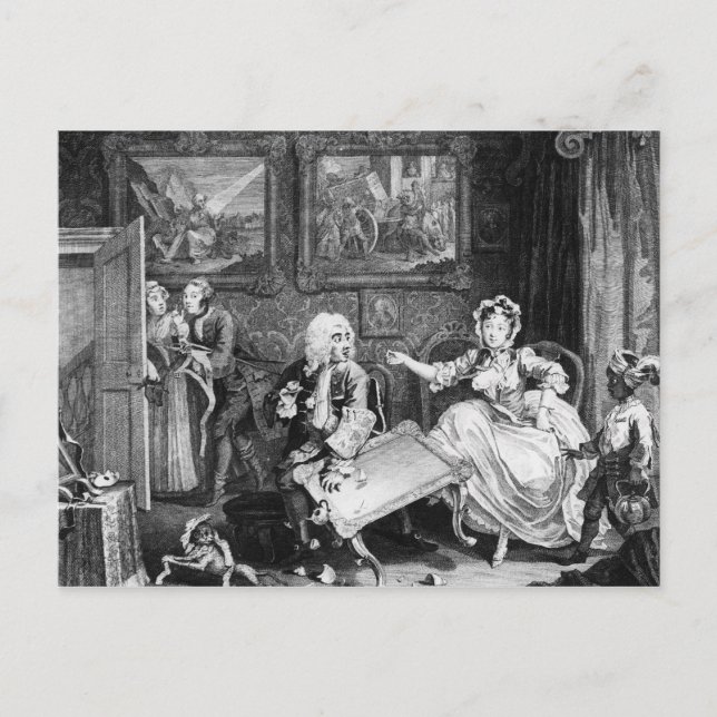 Carte Postale A Harlot's Progress, plaque II, Quarrels (Devant)