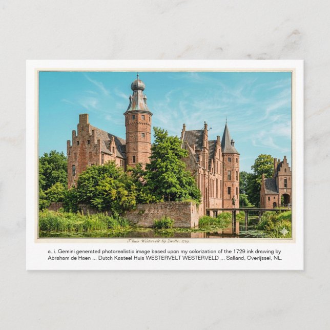 Carte Postale a. i. Gemini a généré Kasteel WESTERVELT. (Devant)
