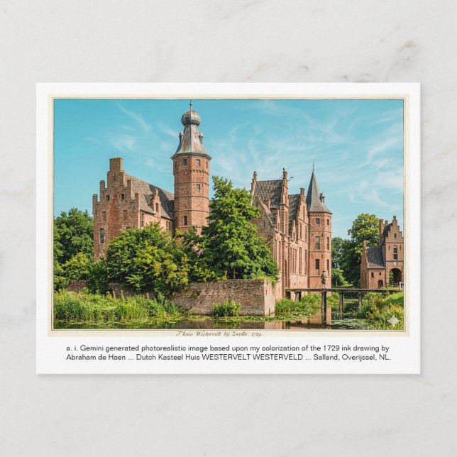 Carte Postale a. i. Gemini a généré Kasteel WESTERVELT. (Devant)