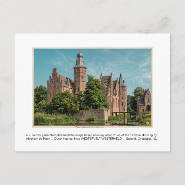 Carte Postale a. i. Gemini a généré Kasteel WESTERVELT. (Devant)