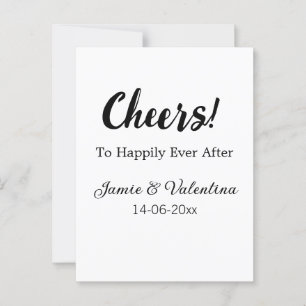 Carte Postale À jamais féconds, ajoutez le nom du couple date 