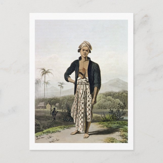 Carte Postale A Javan de la classe inférieure, plaque 2 du vol.  (Devant)