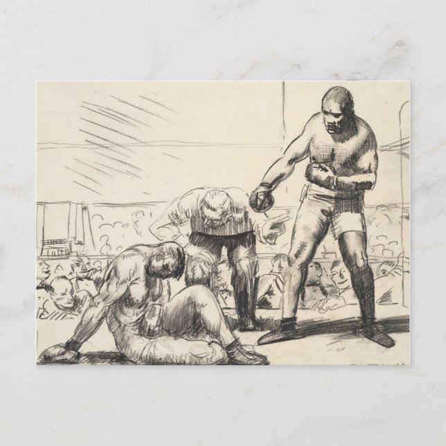 Carte Postale A Knock Down - George Bellows - c1917 (Devant)