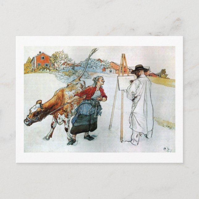 Carte Postale À la ferme (Devant)