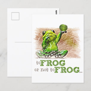 Carte Postale À la grenouille ou non à la grenouille ...
