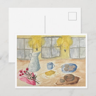 Carte postale à la lumière des bougies