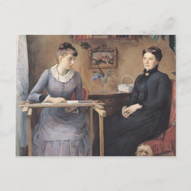 Carte Postale À la maison ou à l'intimité, 1885 (Devant)