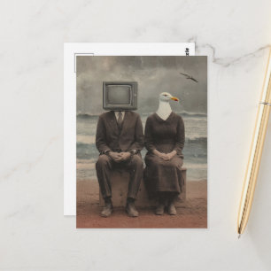 Carte Postale À la plage Art surréaliste