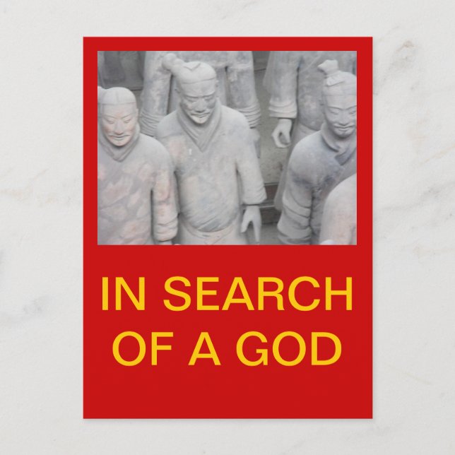 CARTE POSTALE À LA RECHERCHE D'UN DIEU (Devant)