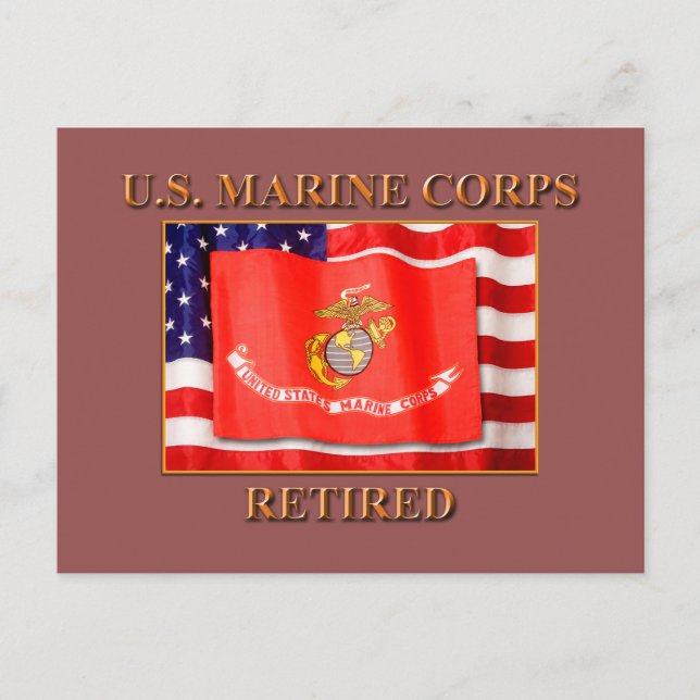 Carte postale à la retraite USMC (Devant)