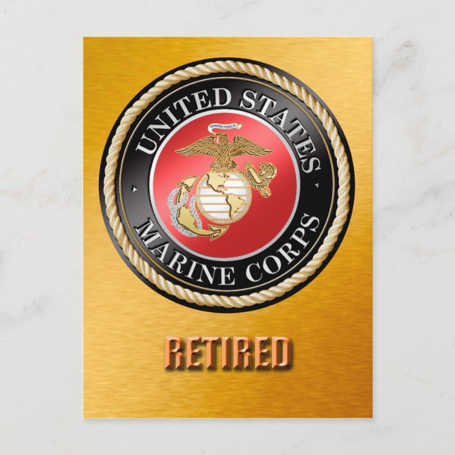 Carte postale à la retraite USMC (Devant)