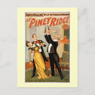 Carte Postale À l'affiche vintage Piney de théâtre de Ridge