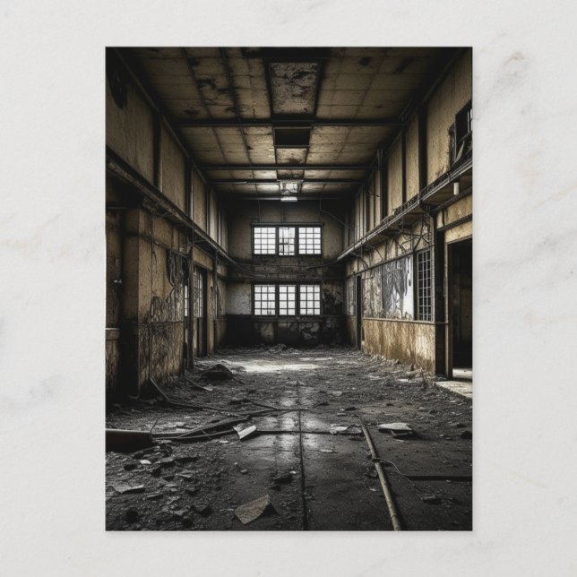 Carte Postale À l'intérieur d'une gare abandonnée  (Devant)