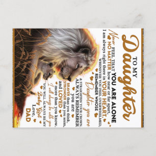 Carte Postale À ma fille, cadeau d'anniversaire de fille, bébé f