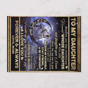 Carte Postale À Ma Fille Papillons Cadeau, Fille Anniversaire