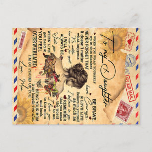 Carte Postale À ma fille Papillons Idée cadeau d'anniversaire