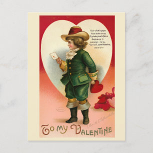 Carte Postale À ma Saint Valentin Vintage Victorienne Saint Vale