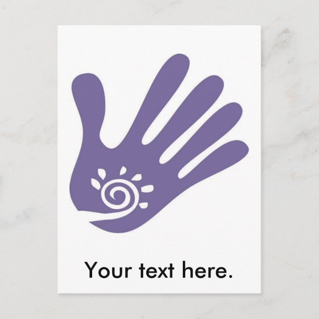 Carte postale à main (Devant)