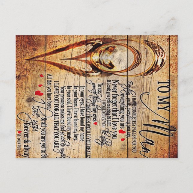 Carte Postale À mon amour | Mon mari présent | Cadeau de devis m (Devant)