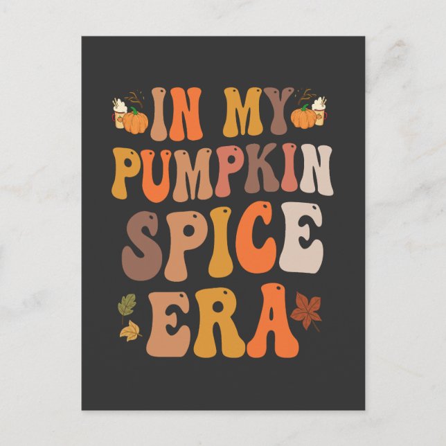 Carte Postale À mon époque de Pumpkin Spice drôle cadeau groovy  (Devant)