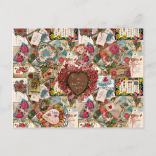 Carte Postale À mon propre vrai amour ~ Valétines Vintages