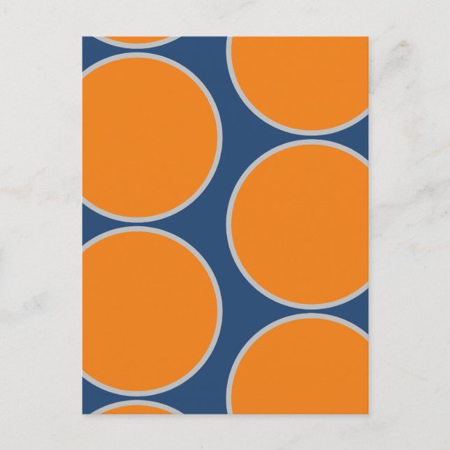 Carte postale à motif abstrait de grands cercles (Devant)