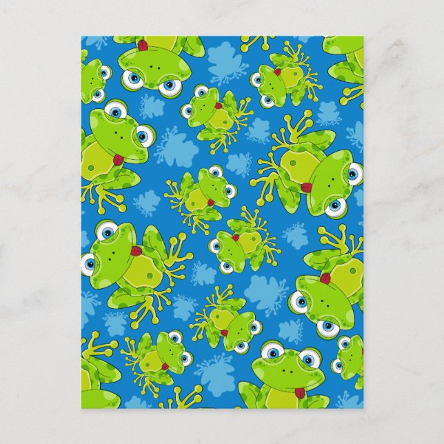 Carte postale à motif grenouille mignonne (Devant)