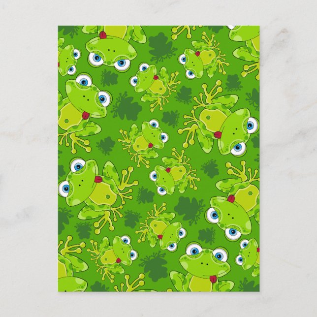 Carte postale à motif grenouille mignonne (Devant)