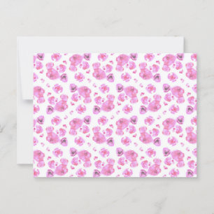 Carte postale à motif rose Roses