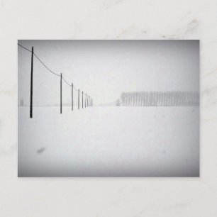 Carte postale à neige minimale