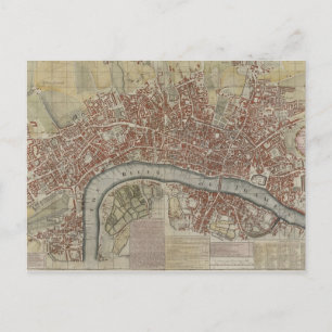 Carte Postale A New and Exact Plan of the Cities of London and W