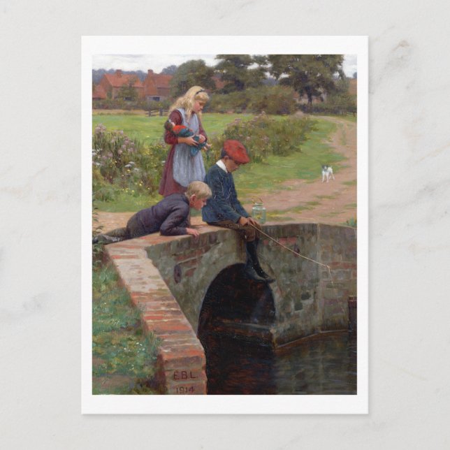 Carte Postale A Nibble, 1914 (huile sur panneau) (Devant)