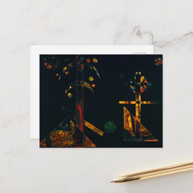 Carte Postale À Nina pour Noël par Wassily Kandinsky (Devant/Arrière en situation)