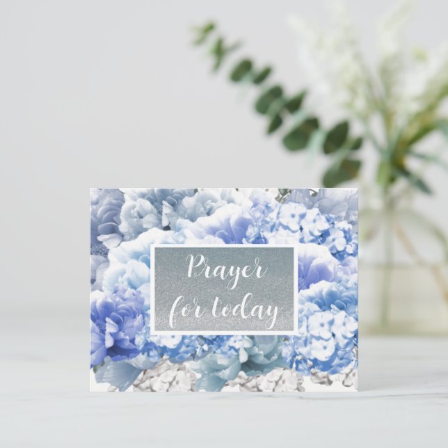 Carte postale à paillettes fausses d'Écriture de p (Debout devant)