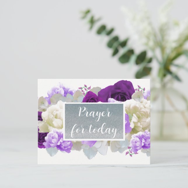 Carte postale à paillettes fausses d'Écriture de p (Debout devant)