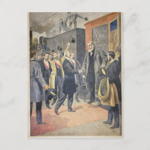 Carte Postale A Paris : l'arrivée du président Kruger