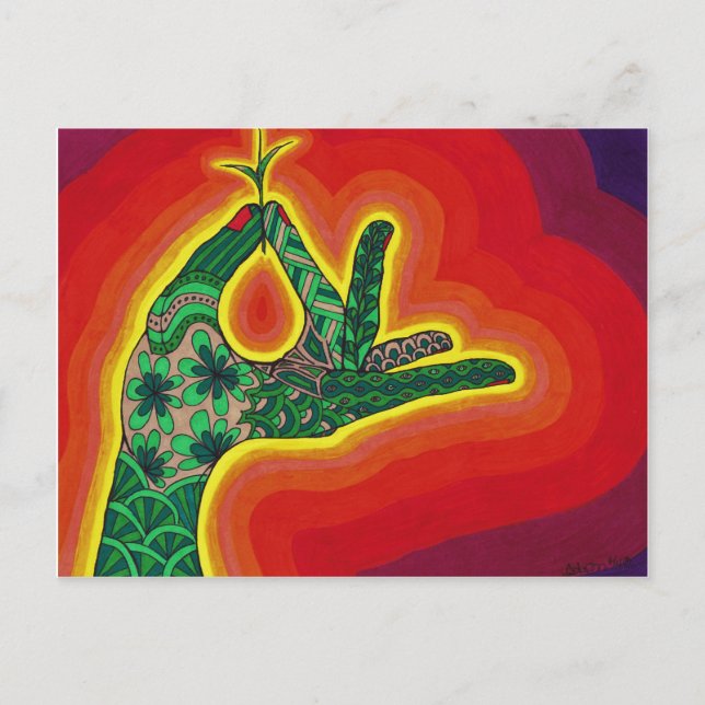 Carte Postale à partir d'une minuscule graine de chêne, un chêne (Devant)