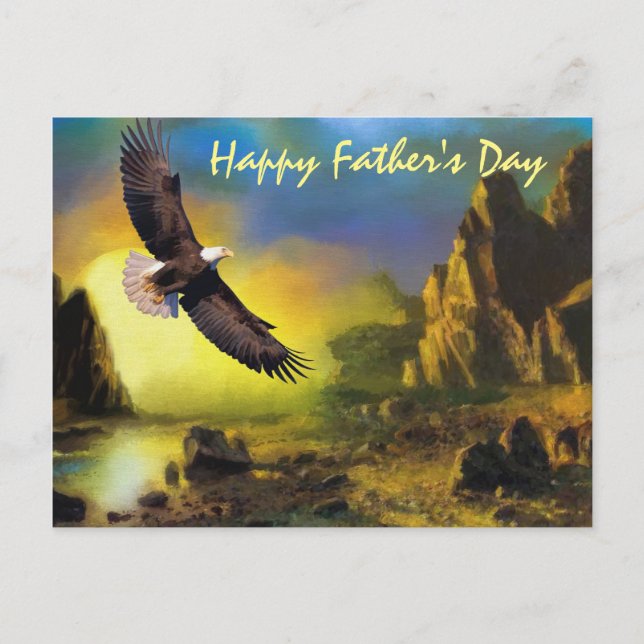 Carte Postale A Patriotic Design with Bald Eagle Flying (Devant)