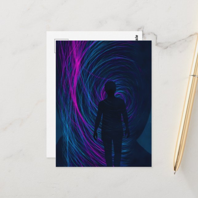 Carte Postale  A person finds themselves lost in the algorithm (Devant/Arrière en situation)