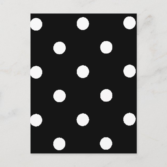 Carte Postale à petits pois noir et blanc (Devant)