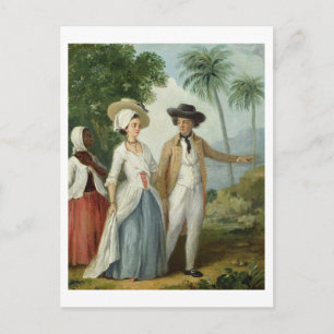 Carte Postale A Planter and his Wife, Attaché par un serviteur,
