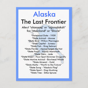 Carte Postale À propos de l'Alaska