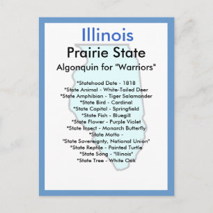 Carte Postale À propos de l'Illinois