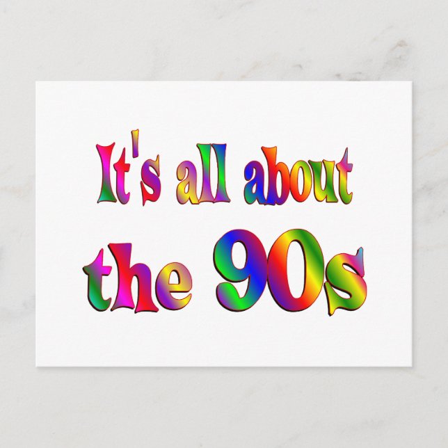 Carte Postale A propos des années 90 (Devant)