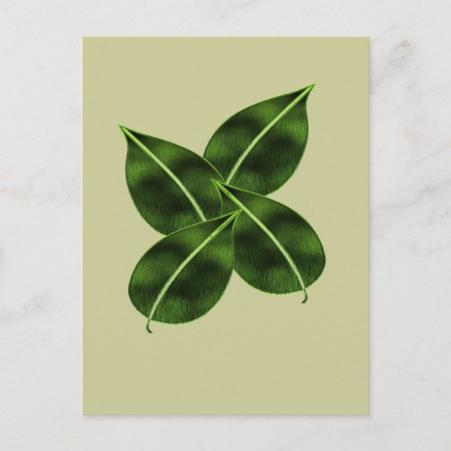 Carte postale à quatre Feuilles (Devant)