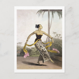 Carte Postale A Ronggeng ou Dancing Girl, plate 21 from vol. I