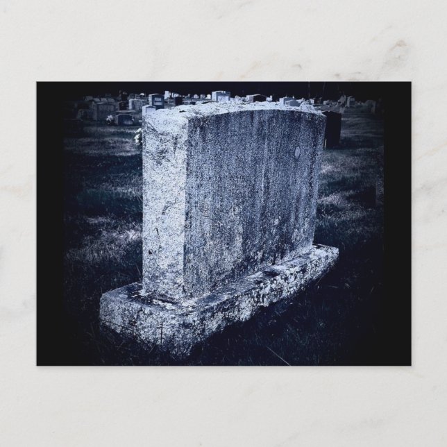 Carte postale à thème en pierre tombale personnali (Devant)